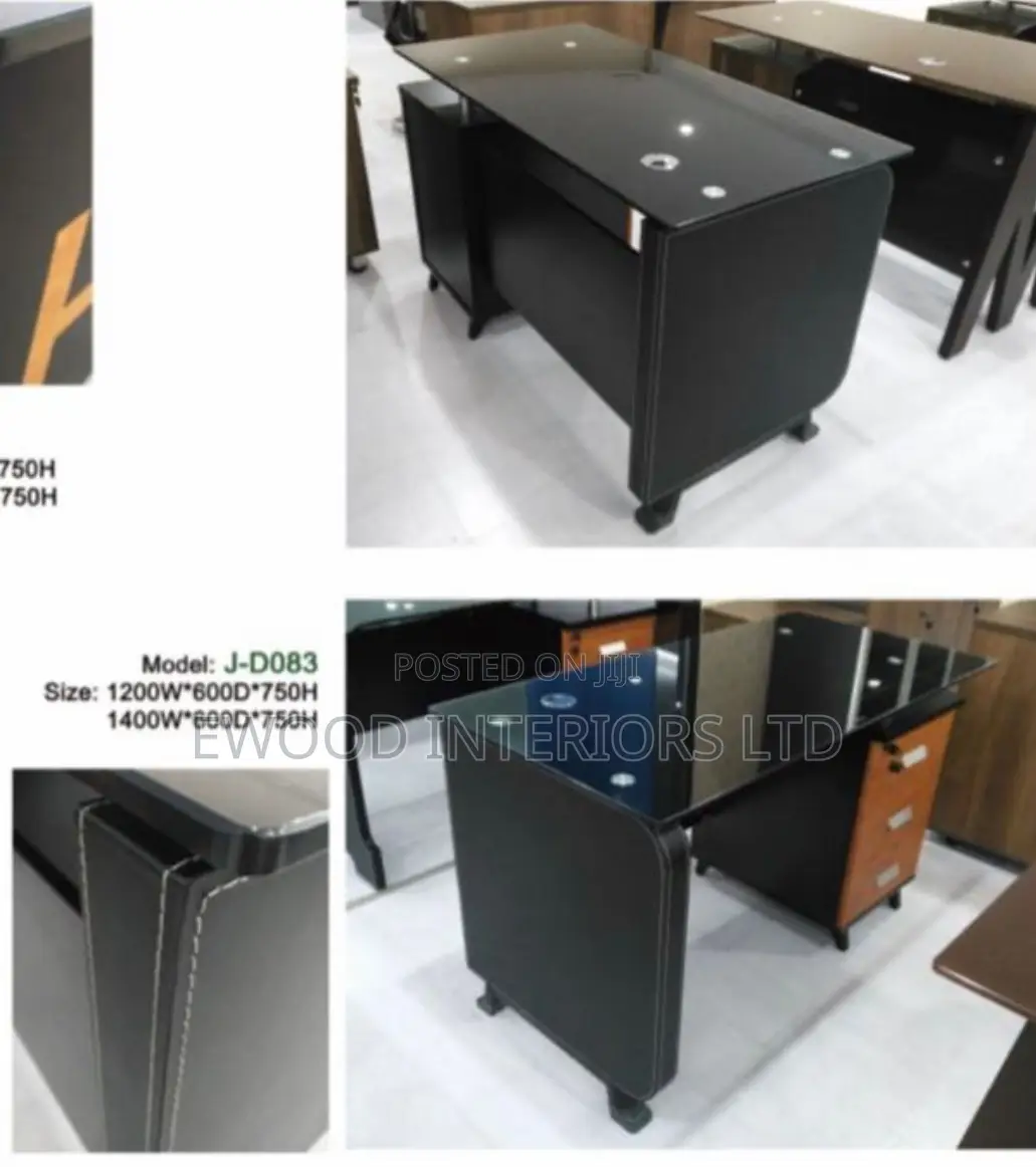 1.2m Glass Top Mini Office Table
