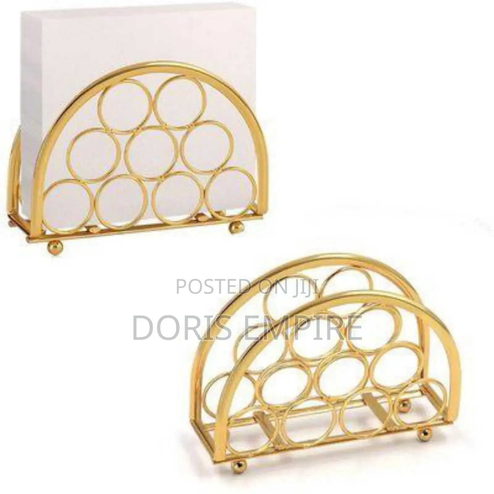 Luxury Gold Serviettes Holder Available Now