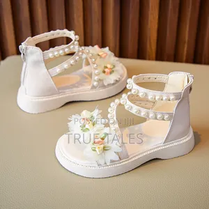 Girl's Flower and Beaded Sandals Sizes 24 to 37
