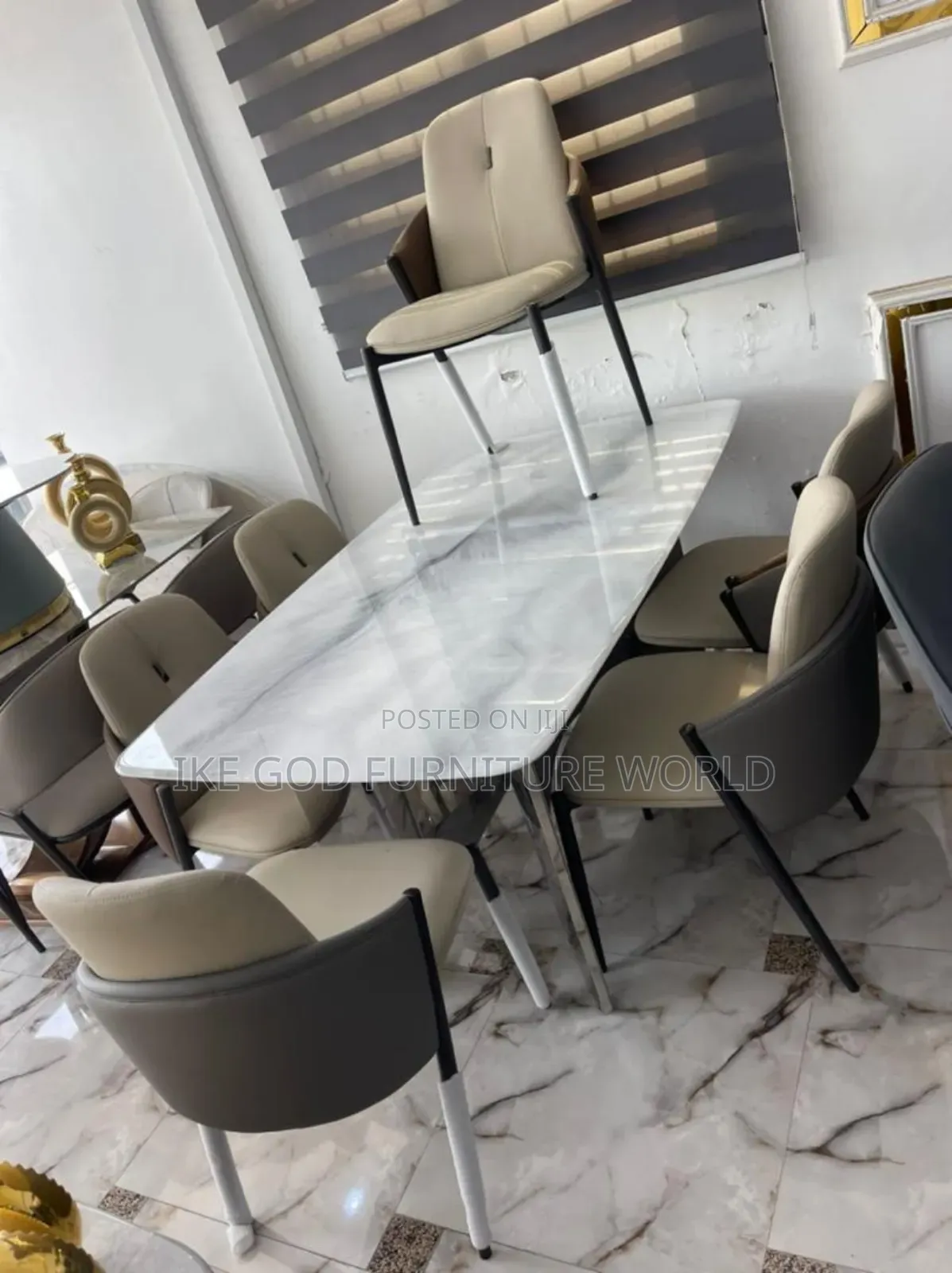 6seater Imported Turkish Marble Dining Table