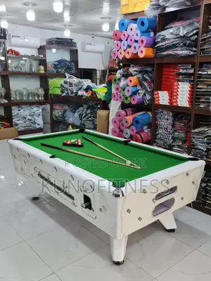 White Body Marble Slate Coin-operated Snooker Table