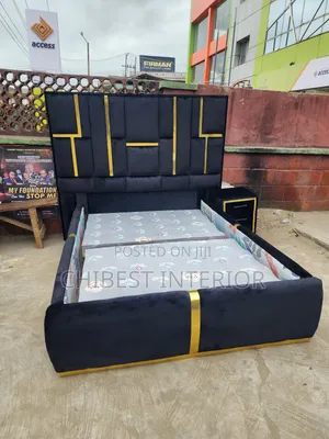 Brand New Upholstery Bed Frame With a Side Drawer