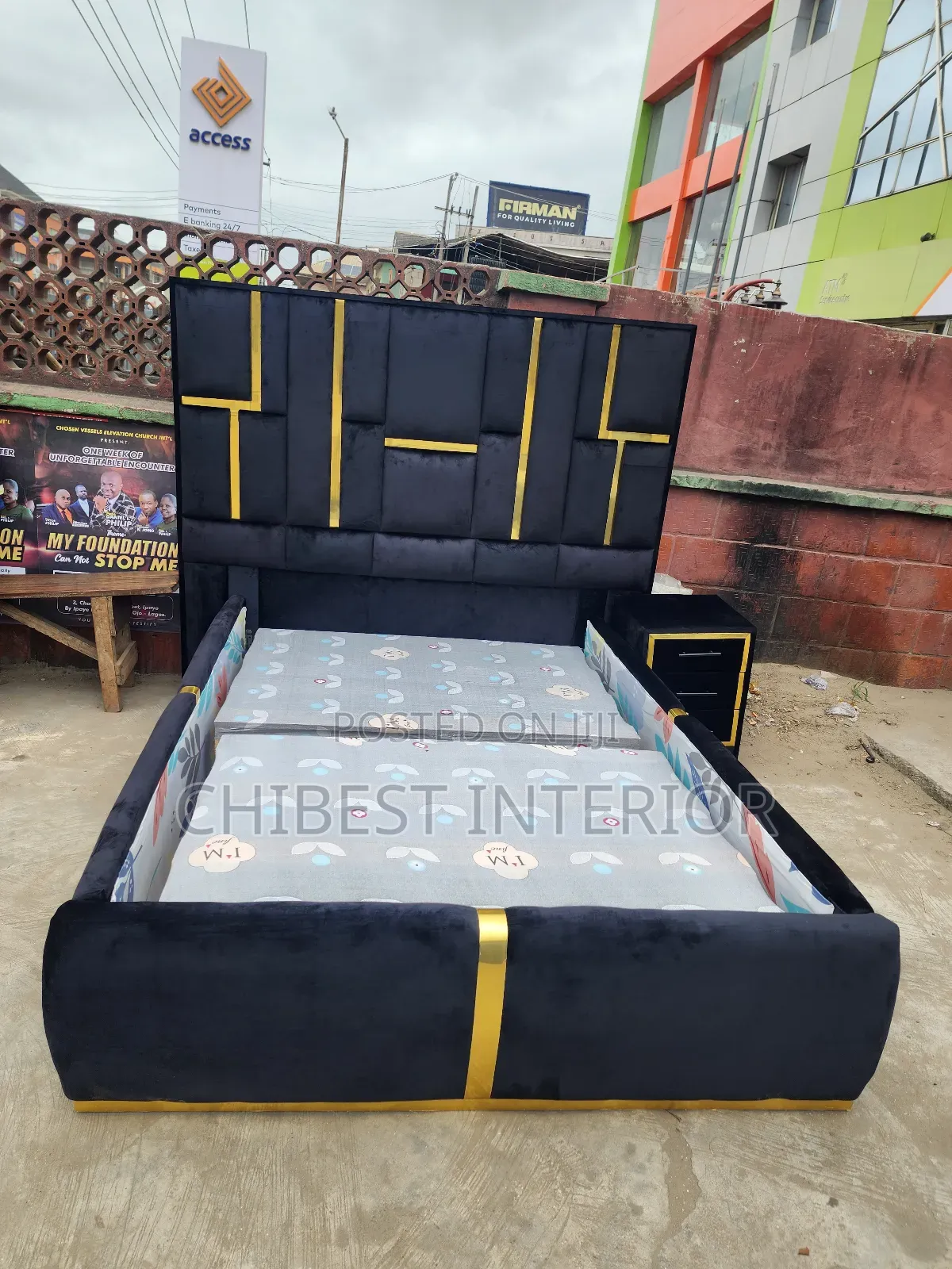 Black 4.5by6 Bed Frame