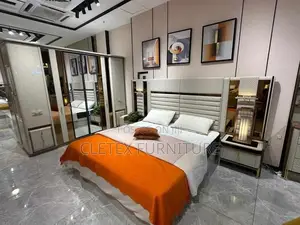 Complete Set of Contemporary Bed With Footrest