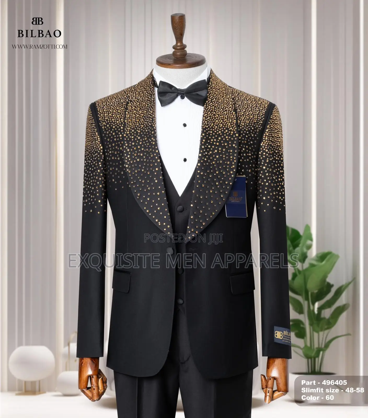 Designer Stone Ceremonial Bilbao Turkish Suit for Men