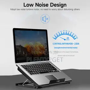 Mc Laptop Stand With Cooling Fan Low Noise Adjustable Height