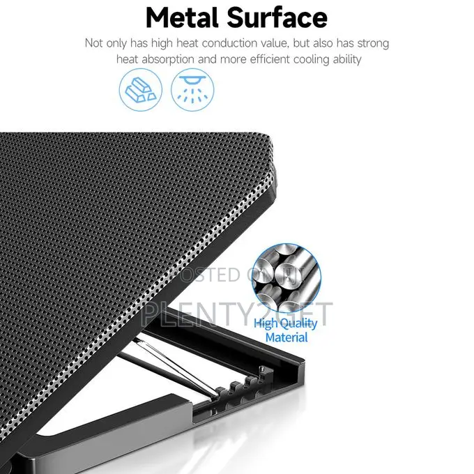 Mc Laptop Stand With Cooling Fan Low Noise Adjustable Height