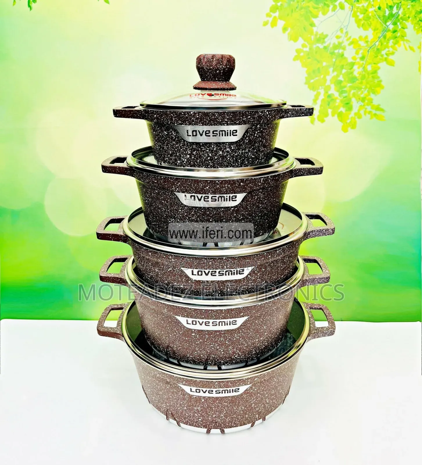 Love Smile 10pcs Granite Non Stick Cookware Set