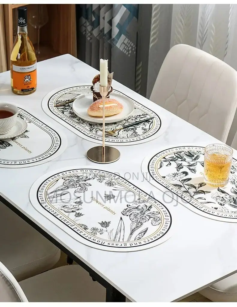 Set of 4 Washable PVC Dining Table Mat