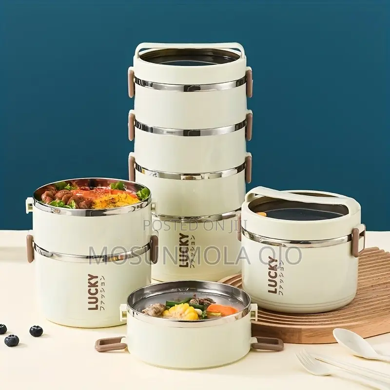 4 Layer Stainless Steel Lunch Boxes With Bags and Utensils