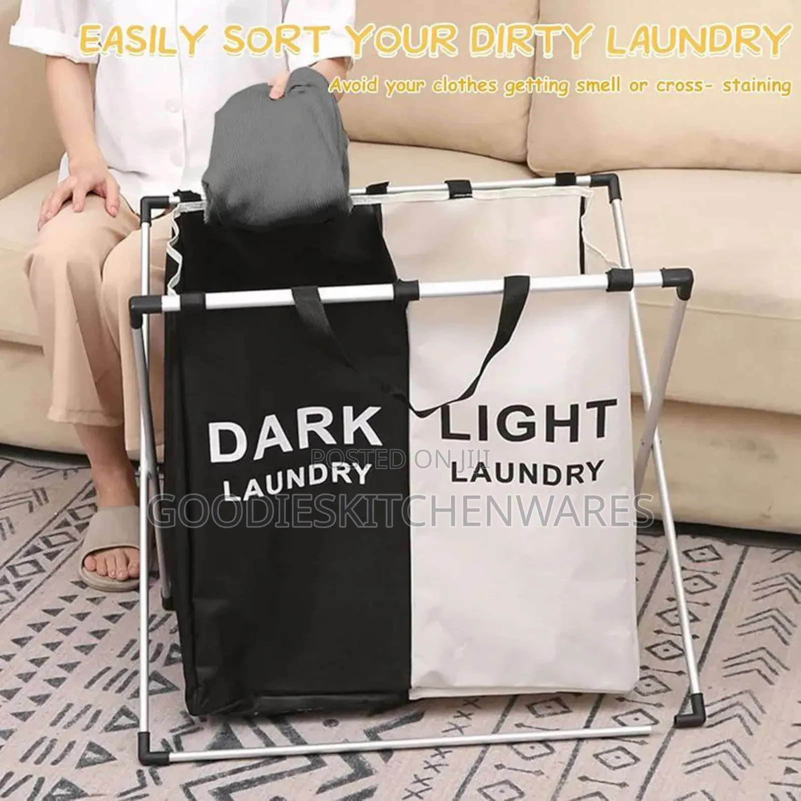 2 Section Laundry Bag / Laundry Basket