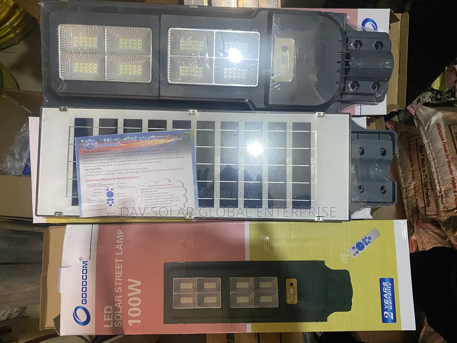 100W Solar Steel Light