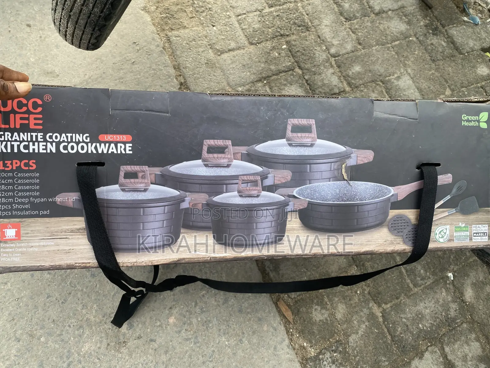 13pcs Coated Granite Cookware Pot