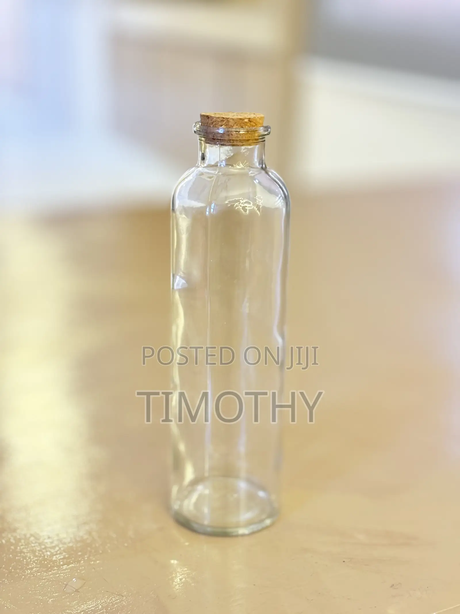 Glass Bottle With Wooden Cork