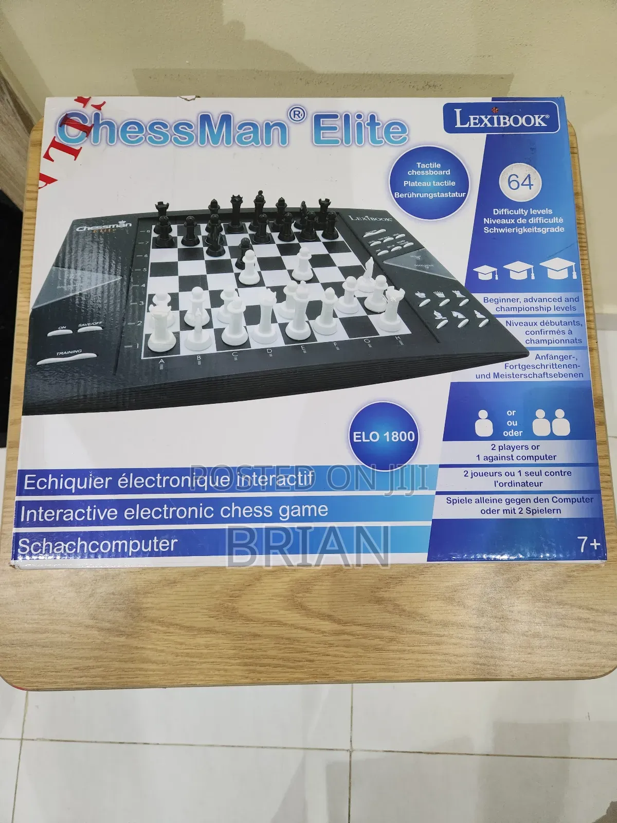 Échiquier électronique Lexibook ChessMan Elite - 64 Niveaux De Difficulté, Avec Diodes Lumineuses, Mode Entraînement, 2 Joueurs (piles 3xAA Non Incluses)