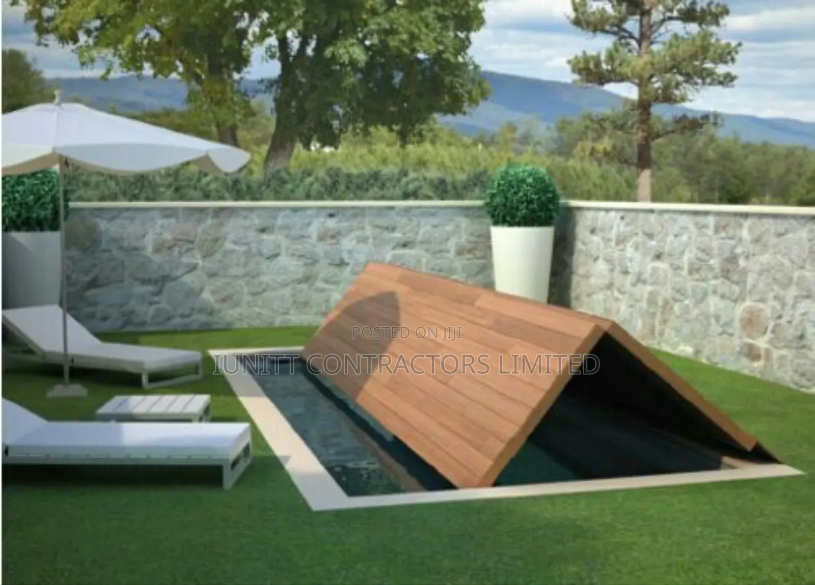 Automatic Motorized Remote Control Swimming Pool Deck Cover