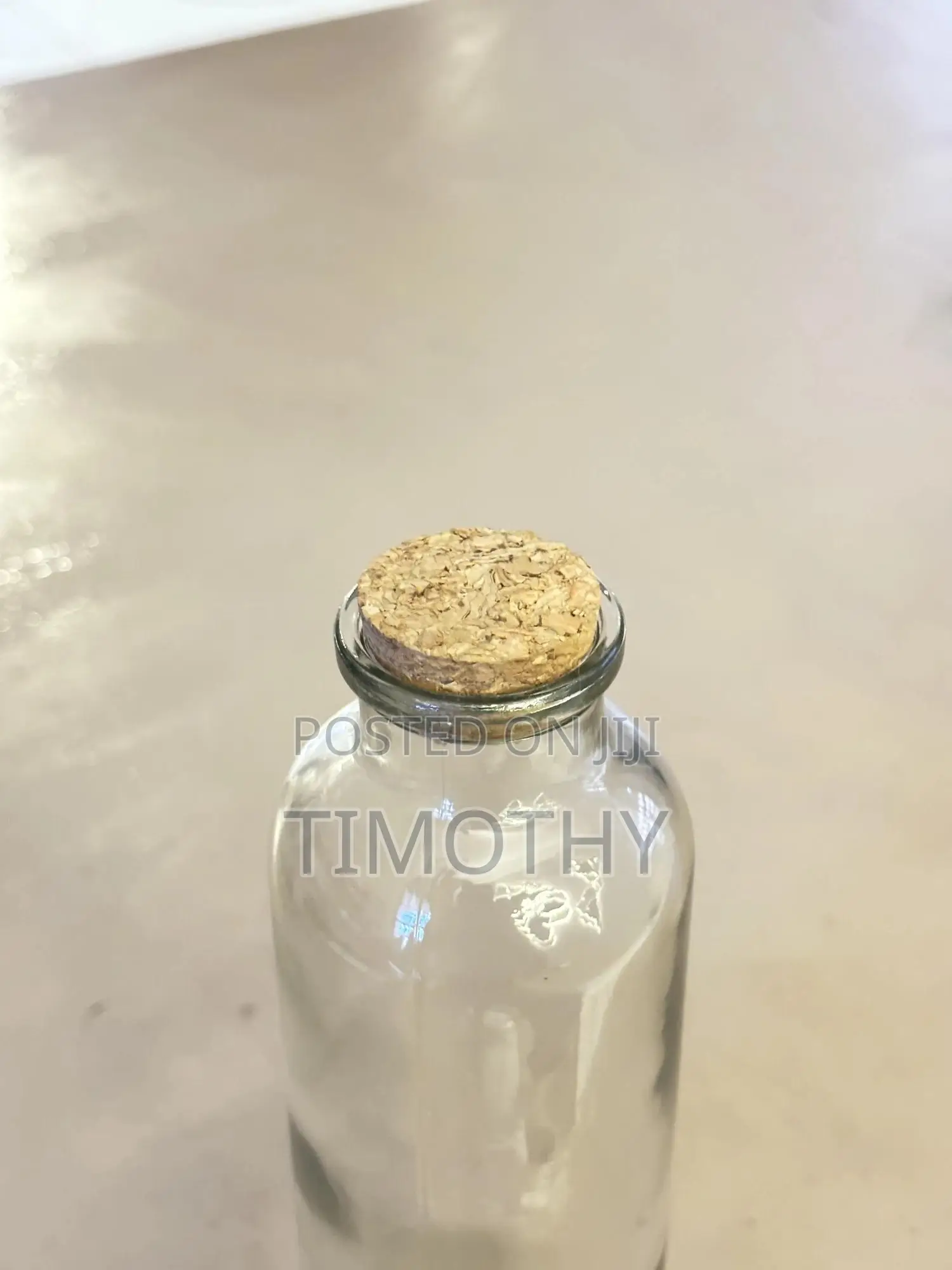 Glass Bottle With Wooden Cork