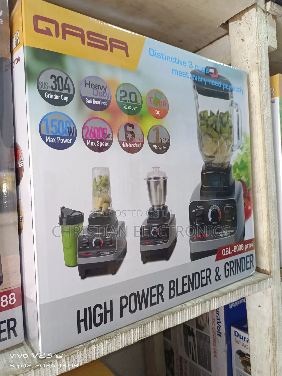 Qasa High Power Blender Grinder Pro 4 With 3jars