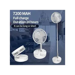 7200mah Rechargeable Fan USB Folding Telescopic 7.7 Inch Max