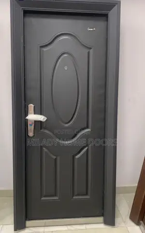 3ft Black Steel Security Door