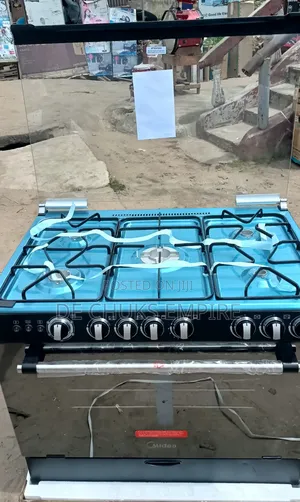 >>Midea 5 Burner (90*60cm) Standing Gas Cooker/Oven, Grill<<