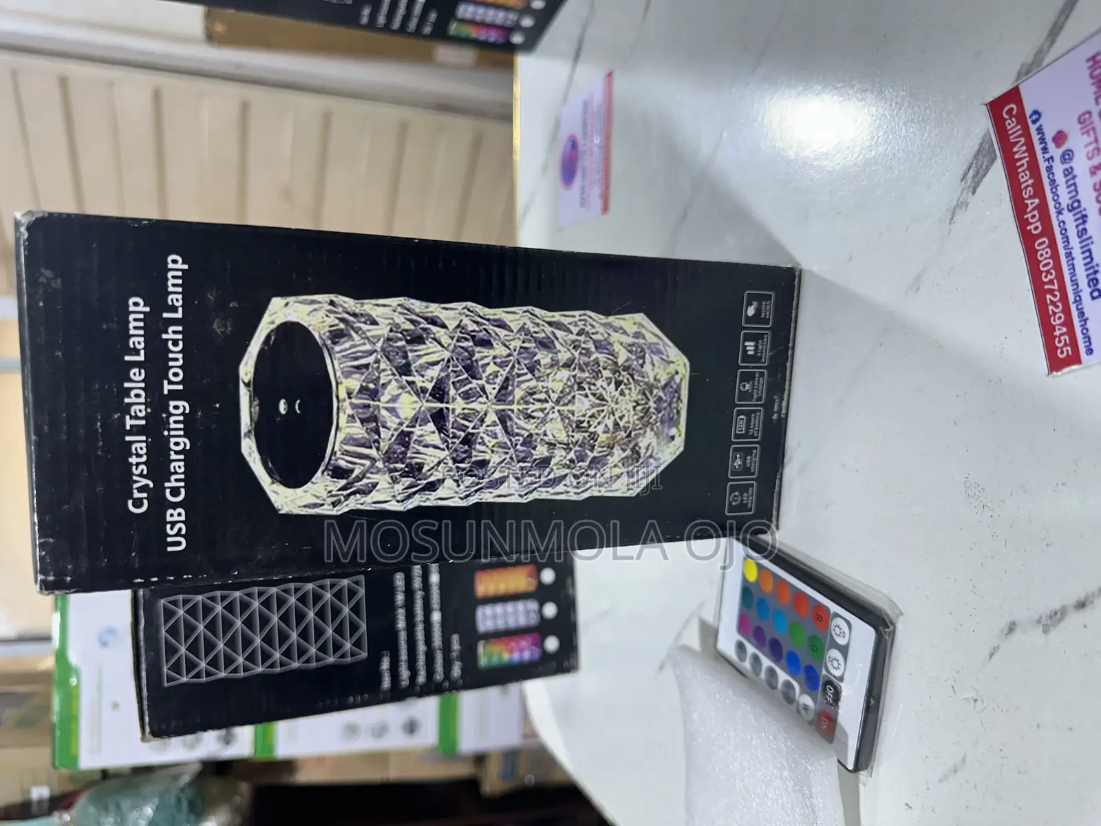 Rechargeable USB Crystal Table Touch Lamp
