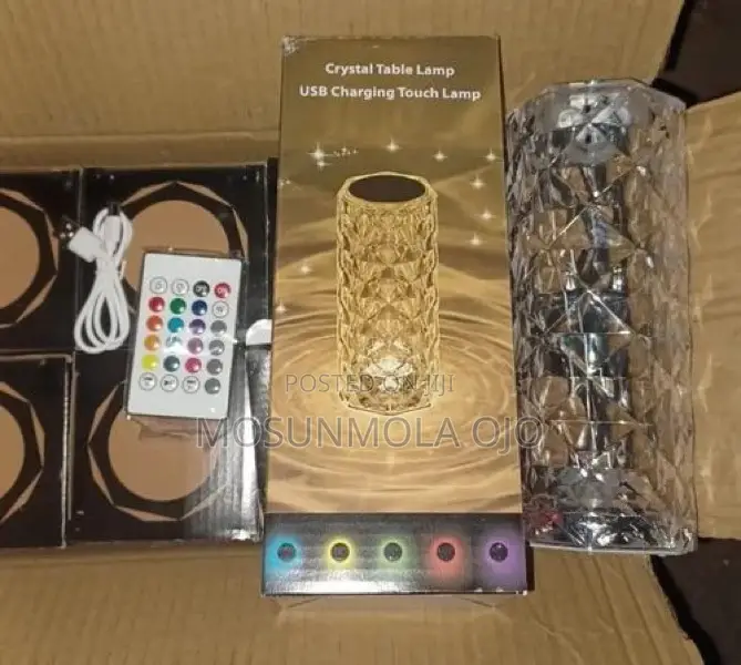 Rechargeable USB Crystal Table Touch Lamp