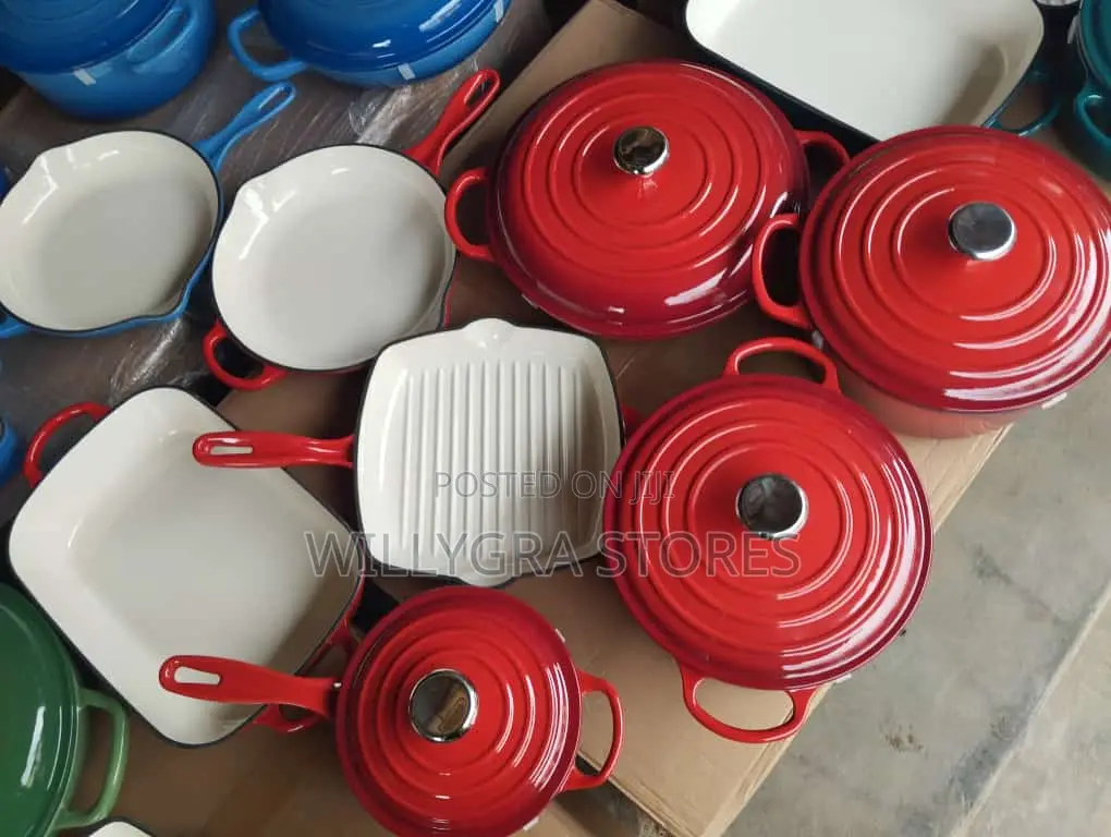 7 Set Quality Cast Iron Pots