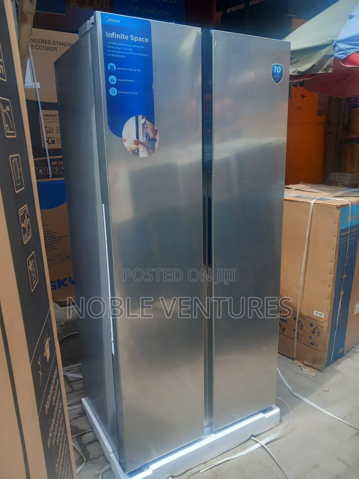 Original Midea Side by Side Refrigerator 100%Copper