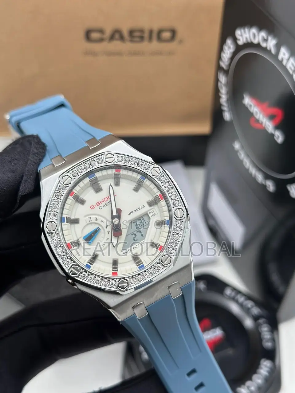 Luxury Casio G Shock (With Custom VVS Moussainaite)