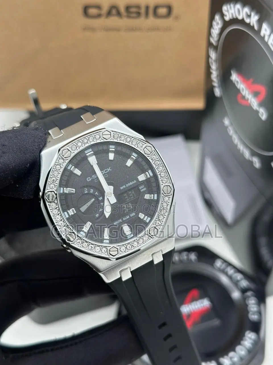 Luxury Casio G Shock (With Custom VVS Moussainaite)