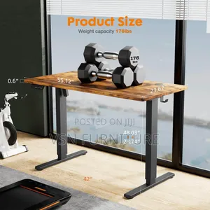Brown Top Electric Adjustable Desk 1.2 Meter