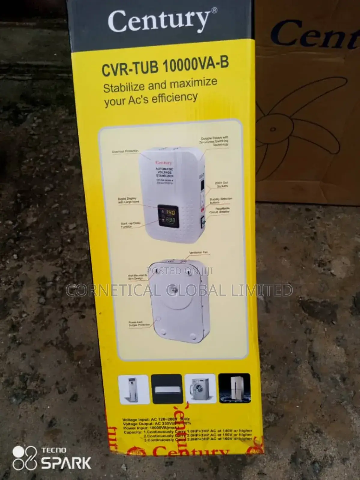 Century Wall Mount Automatic Voltage Stabilizer 10000VA