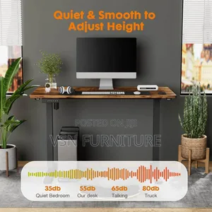 Home and Office Brown Electric Adjustable Desk