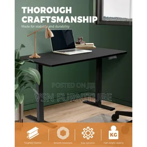 Black Electric Adjustable Desk 1.4 Meter
