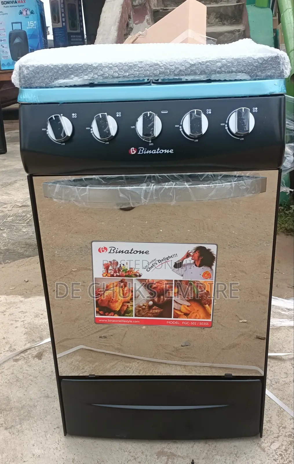 Binatone 4burner (50*50cm) AUTO IGNITION Standing Gas Cooker
