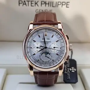 Genuine Leather Patek Philippe Luxury Automatic Wristwatch