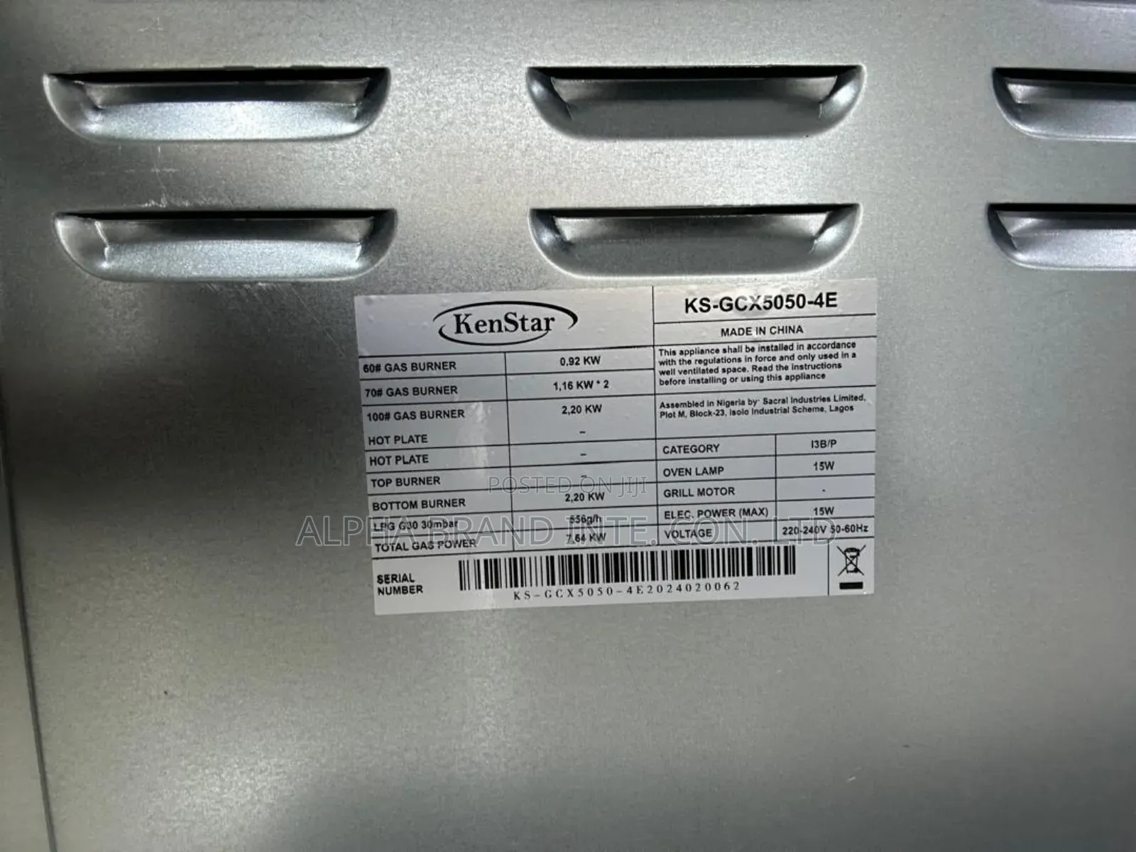 Kenstar Gas Burner 4+0