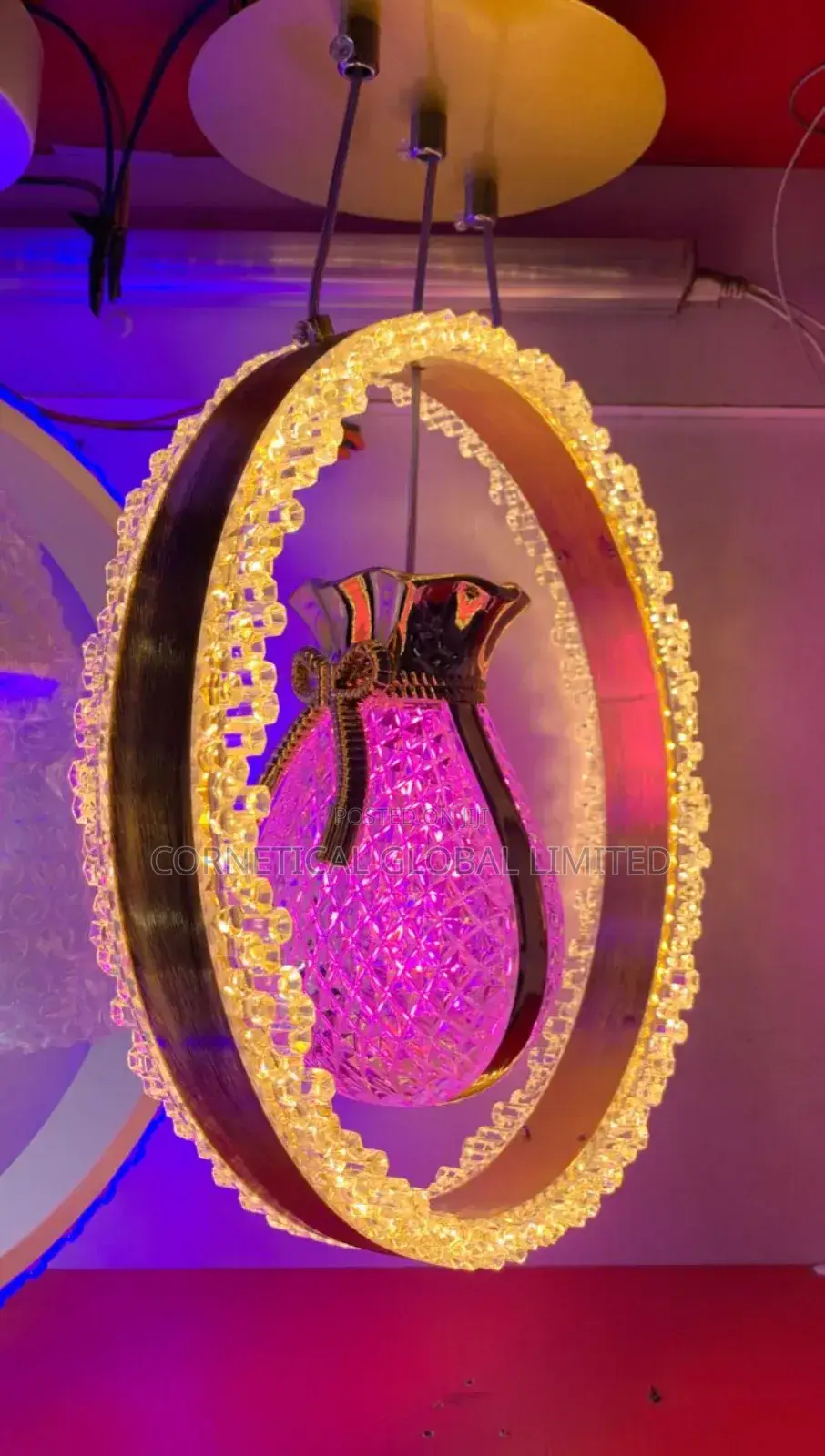 Modern Luxury Crystal Led Single Drop Pendant Light