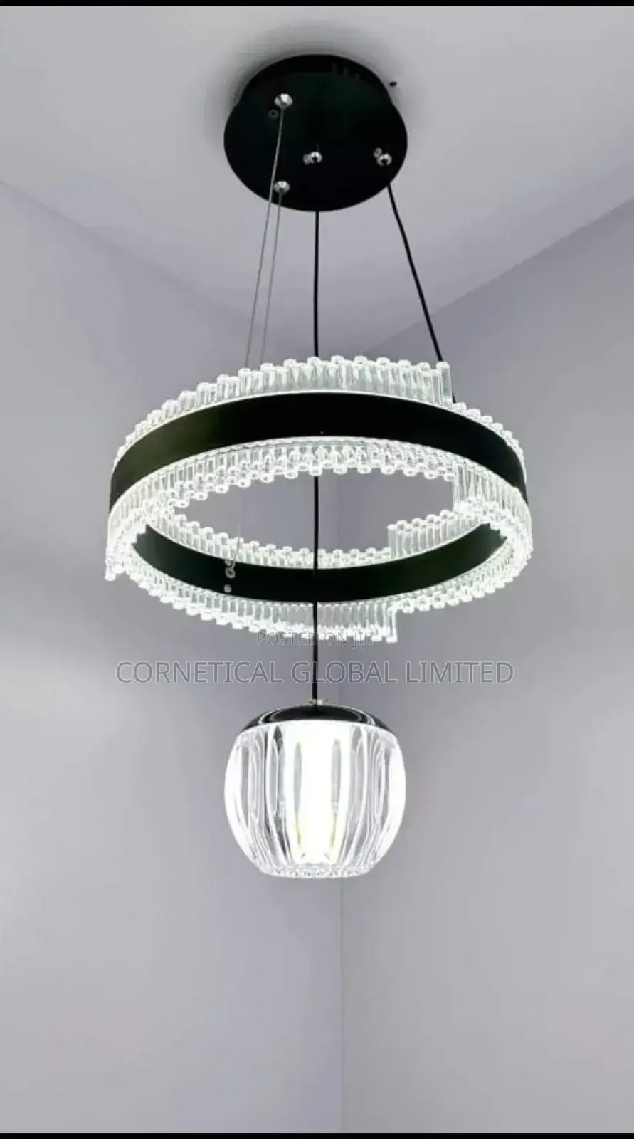 Modern Luxury Crystal Led Single Drop Pendant Light