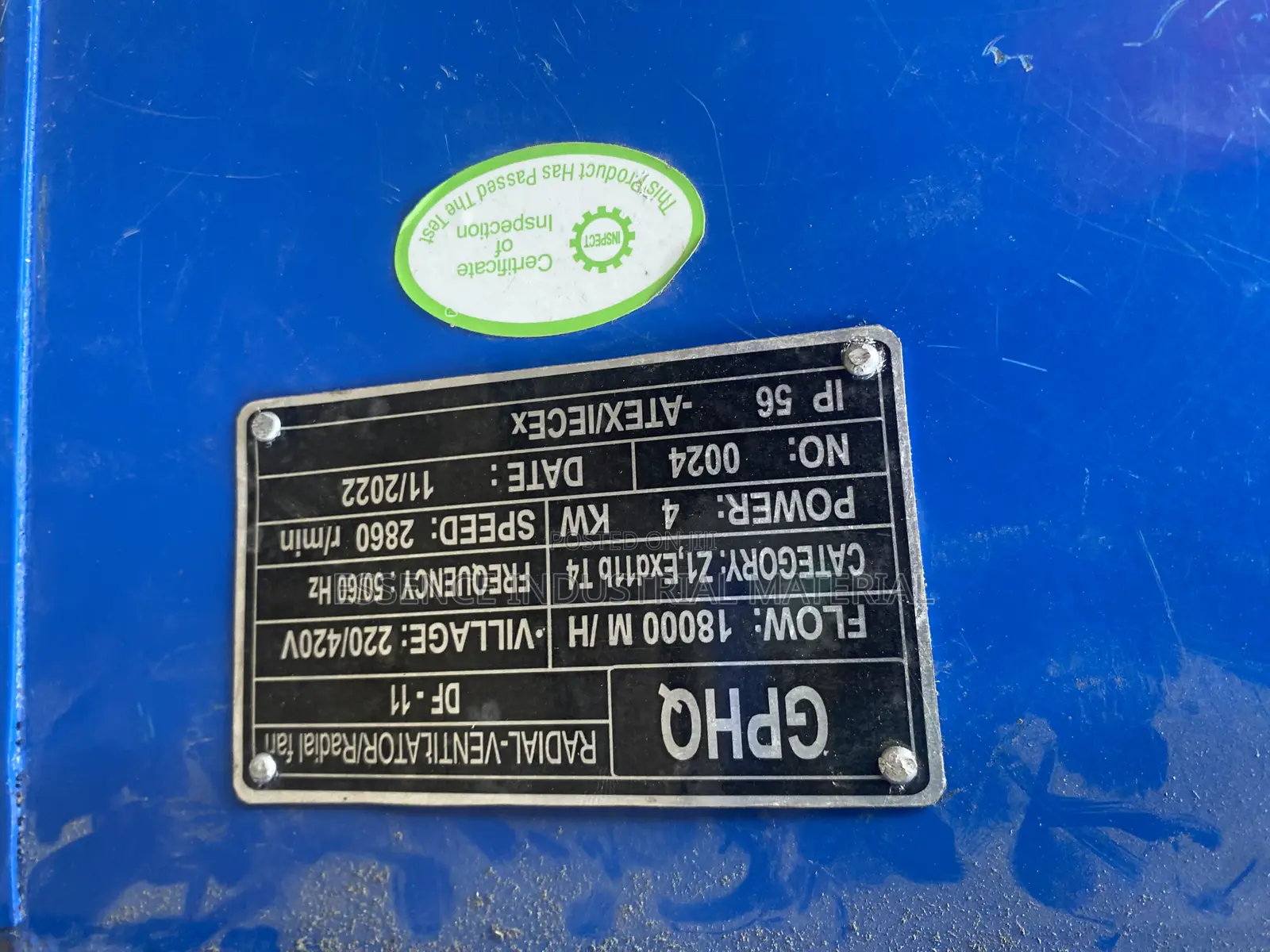 3 Phase Industrial Fan Blower 5hp