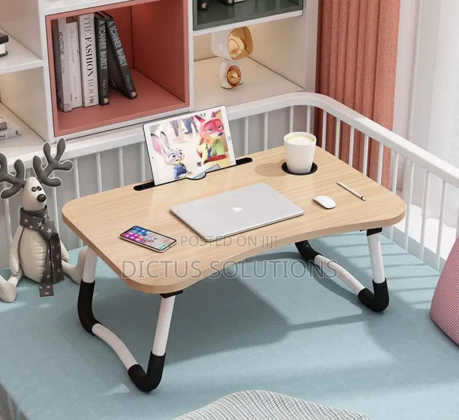 Adjustable Bedside Laptop Table With Drawer