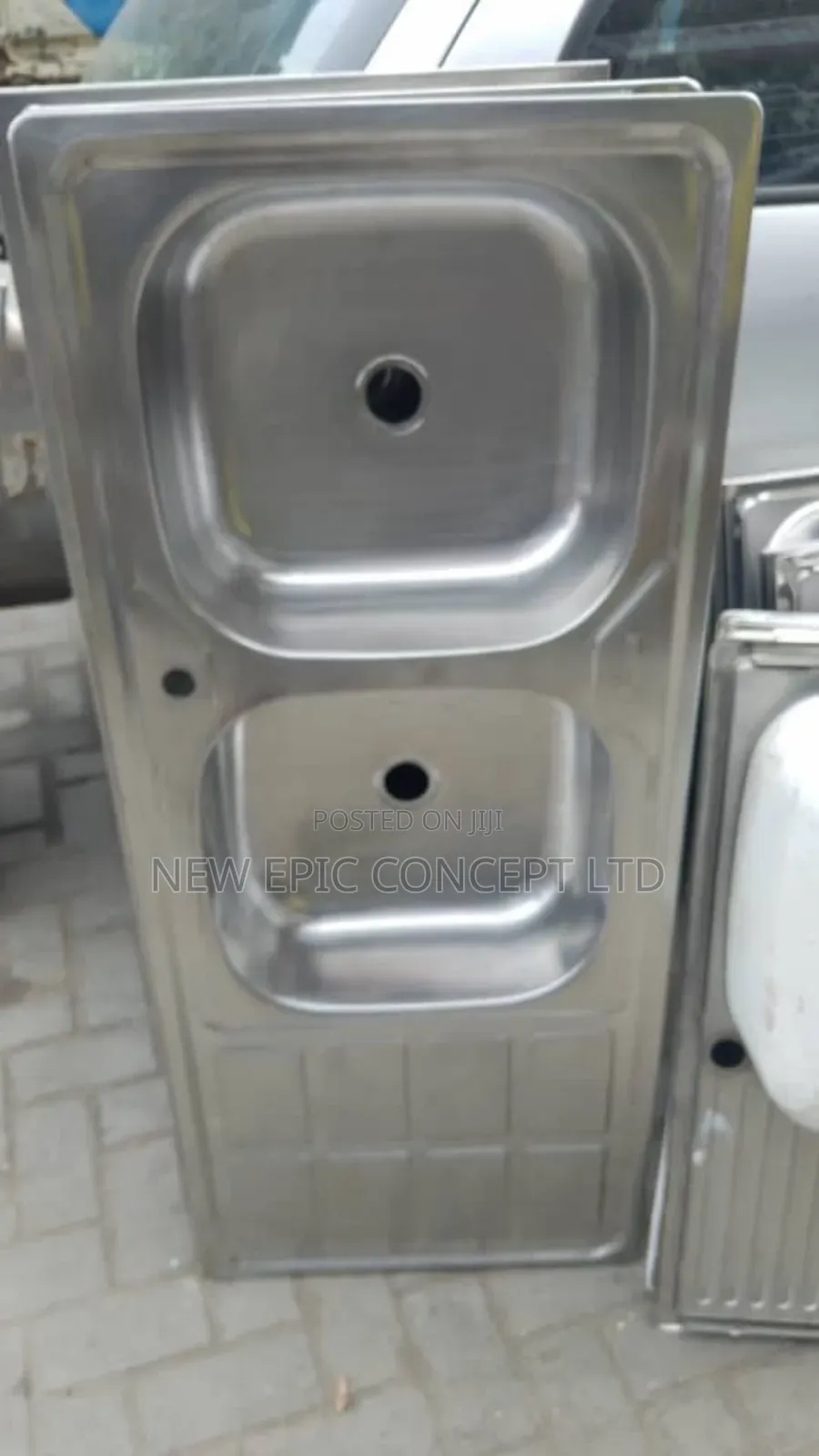Stainless Kitchen Sink Double Bowl Single Tray