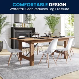 Plastic Chair With Wooden Leg