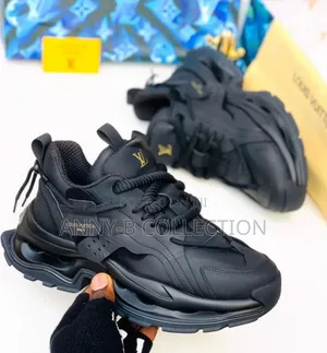 Original Louis Vuitton Black Sneakers