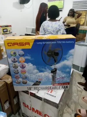 Smart Rechargeable Standing Fan 18' -( Qasa)