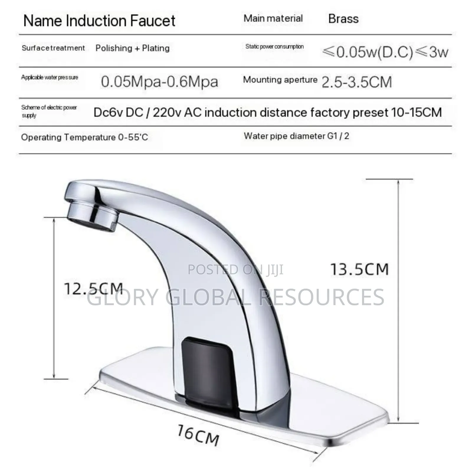 Automatic Sensor Detection Touch-less Water Saving Faucet