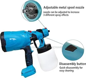 Cordless Paint Sprayer, 2.5mm Nozzles and 3 Spray Patterns,