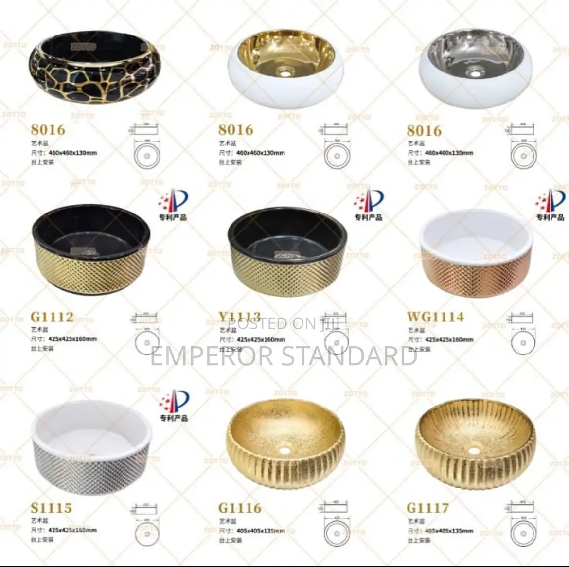 Luxury Counter Top Basin