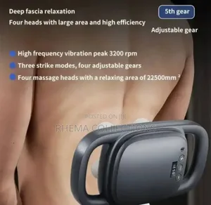 Multifunctiona 4-Head Deep Tissue Stress Relief Massage Gun